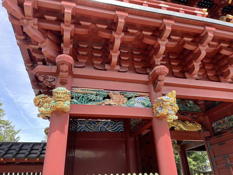 楼門の獅子（静岡浅間神社）