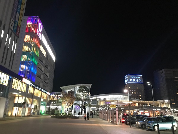 JR藤枝駅（夜） 南口出口
