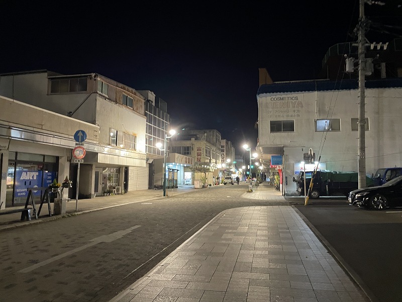 江尻宿の街並み（夜）