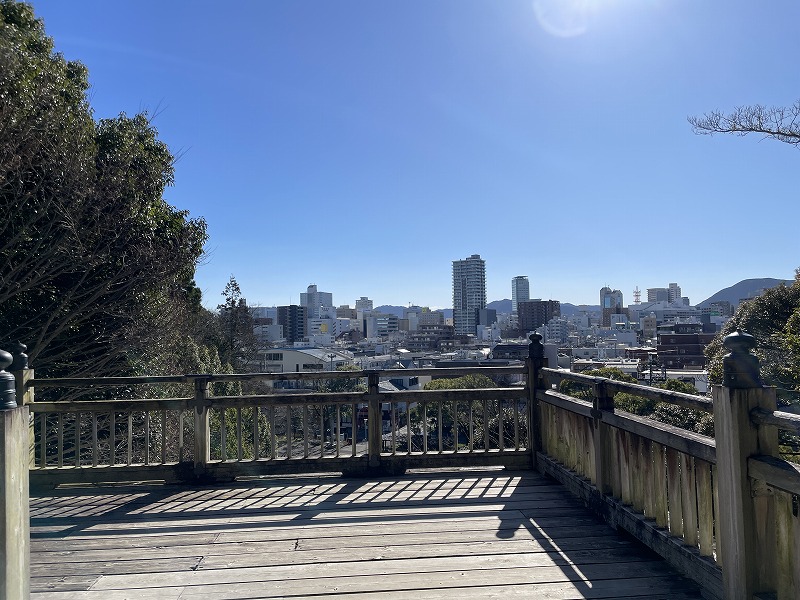 展望台から見る静岡市街（清水山公園）