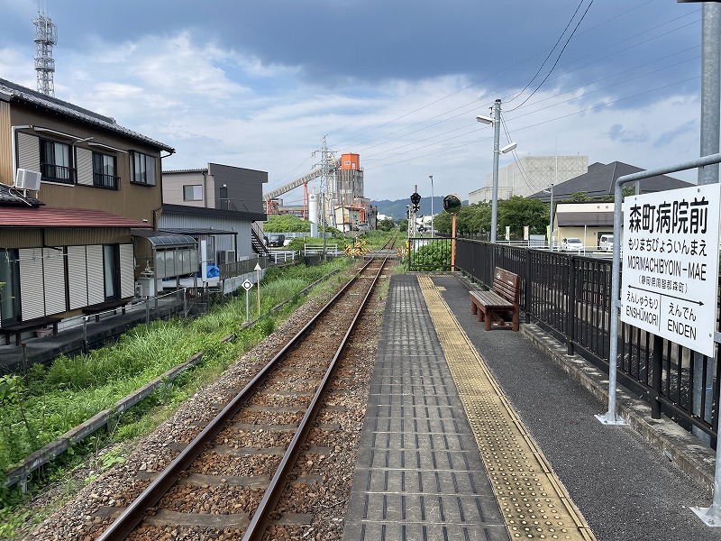 ホーム 掛川駅方面（天浜線 森町病院前駅）