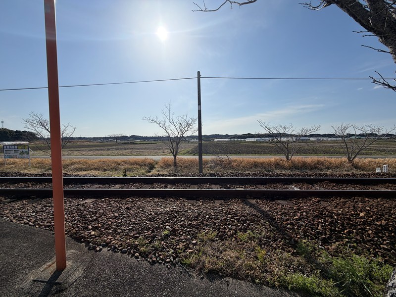 ホームからの景色（天浜線 いこいの広場駅）