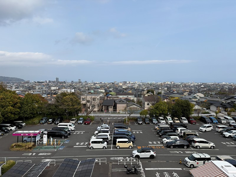 屋上駐車場からの眺め(イオン清水店)